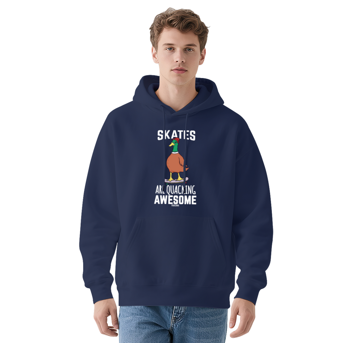 "SKATIES" Text Design Hoodie