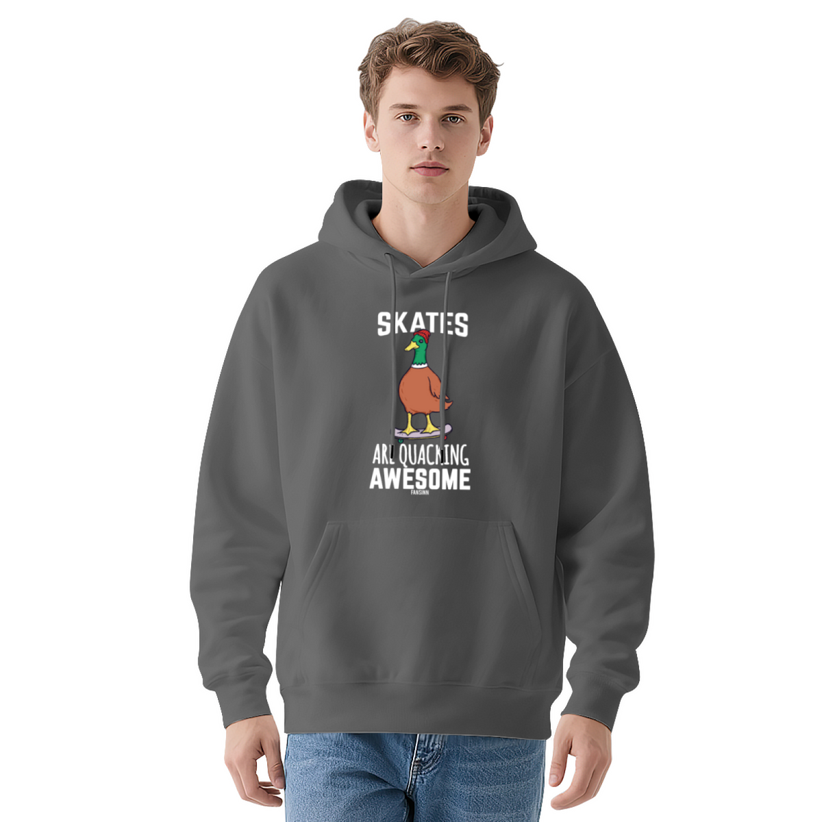 "SKATIES" Text Design Hoodie