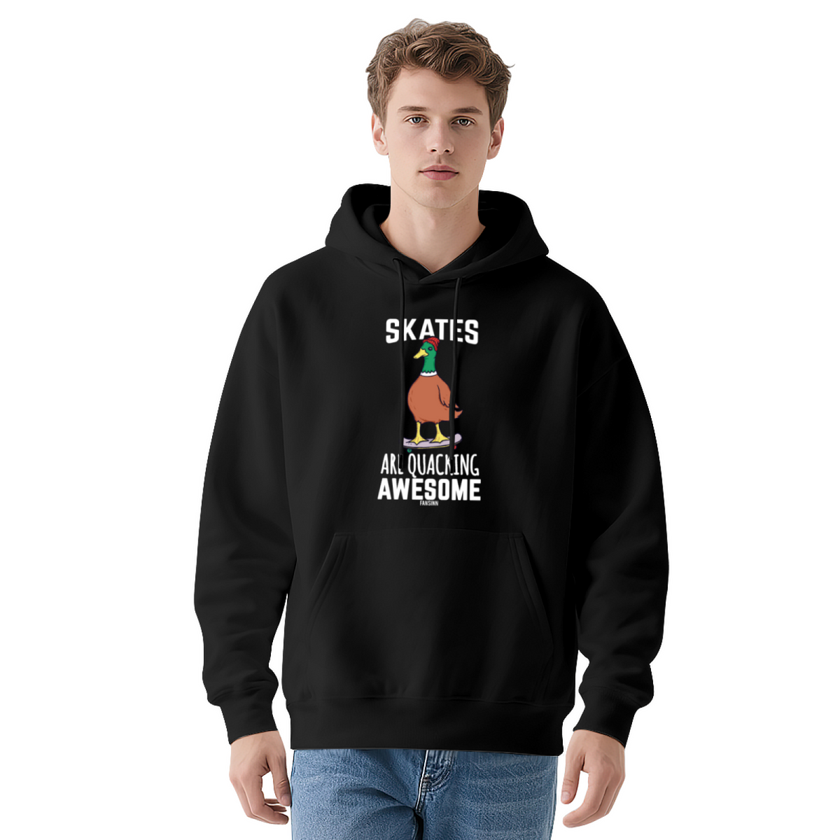 "SKATIES" Text Design Hoodie