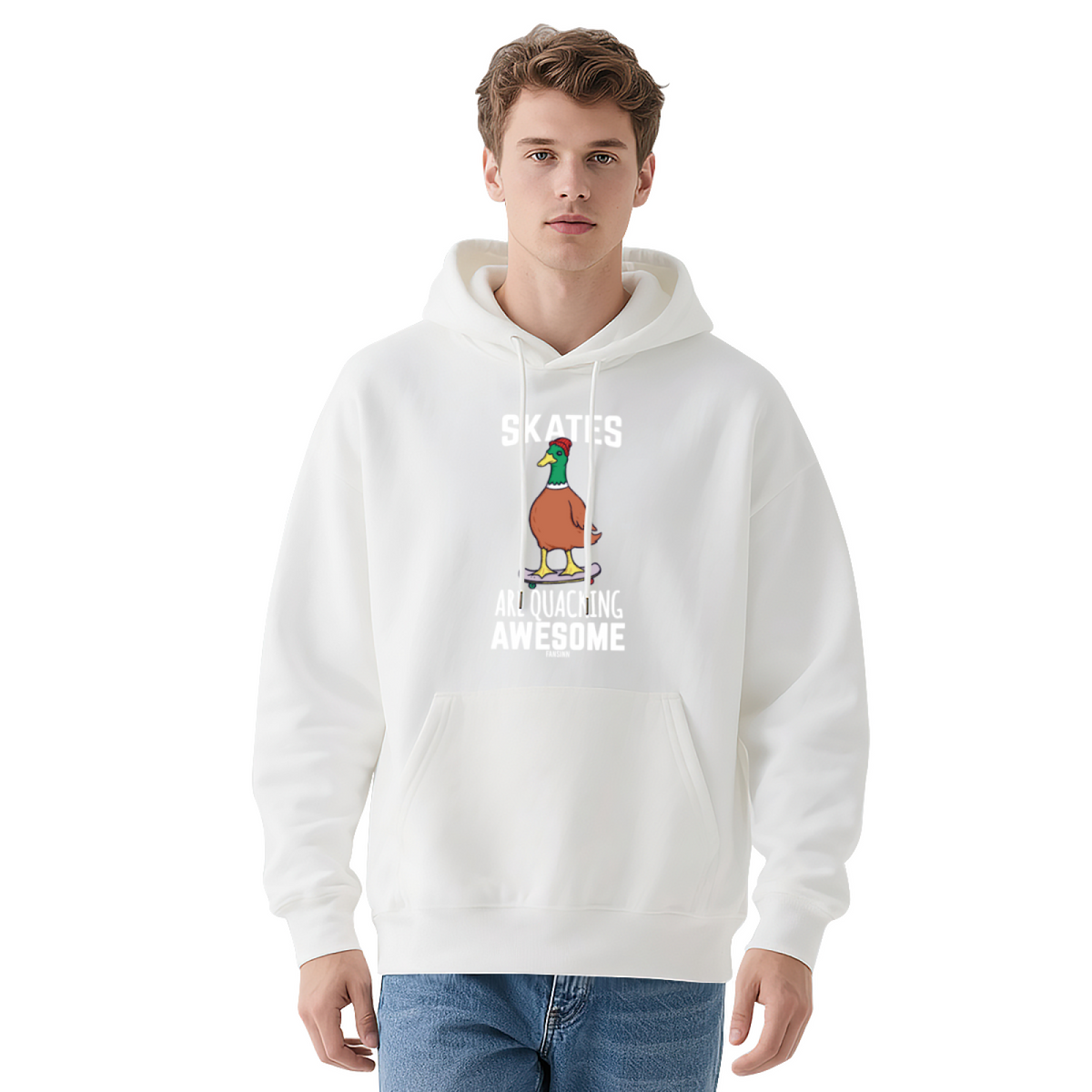 "SKATIES" Text Design Hoodie