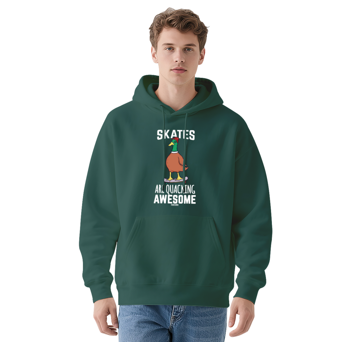 "SKATIES" Text Design Hoodie