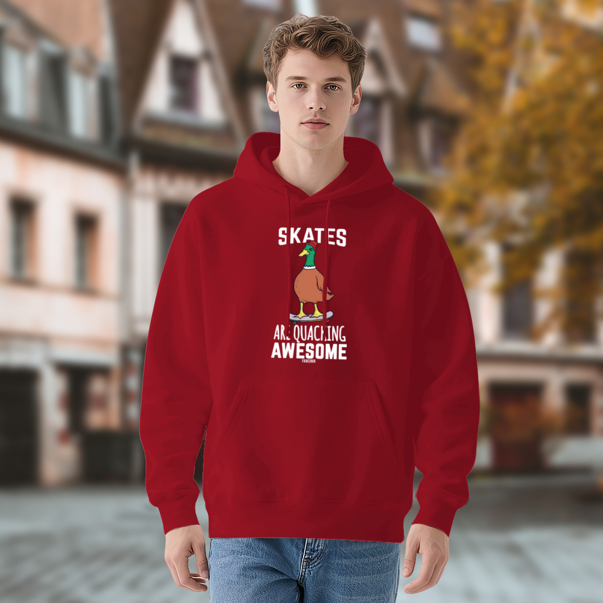 "SKATIES" Text Design Hoodie