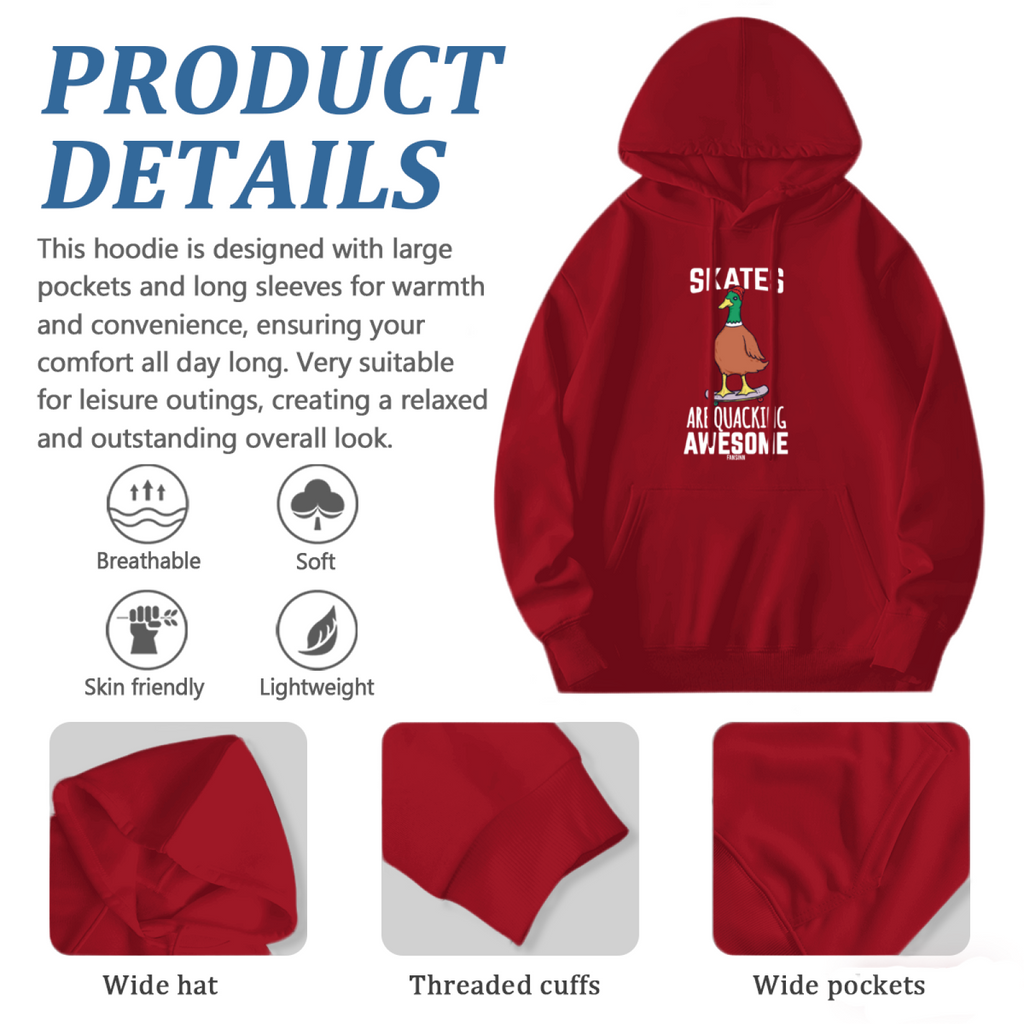 "SKATIES" Text Design Hoodie