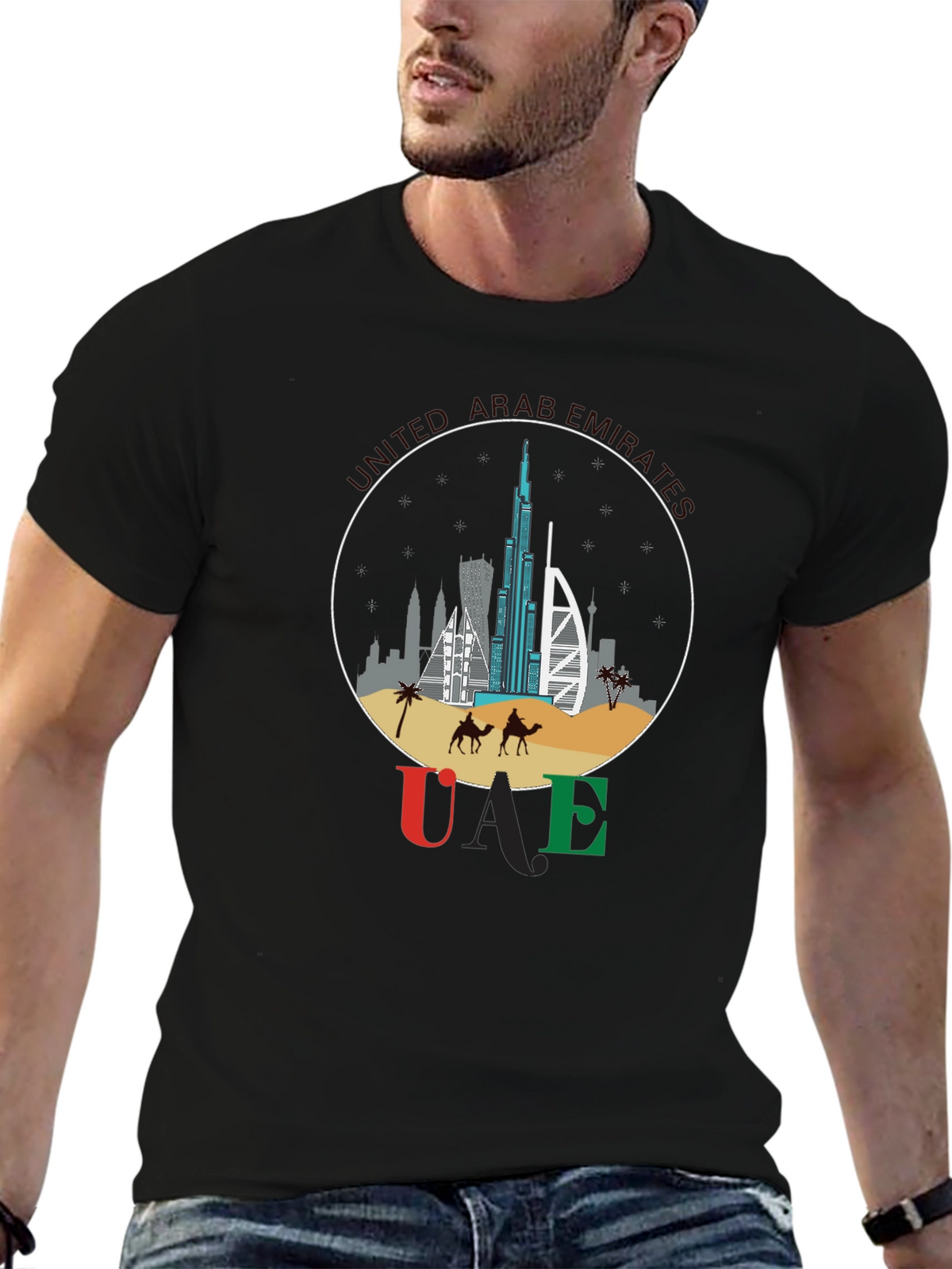 UAE Skyline T-Shirt - Dubai Souvenir Tee