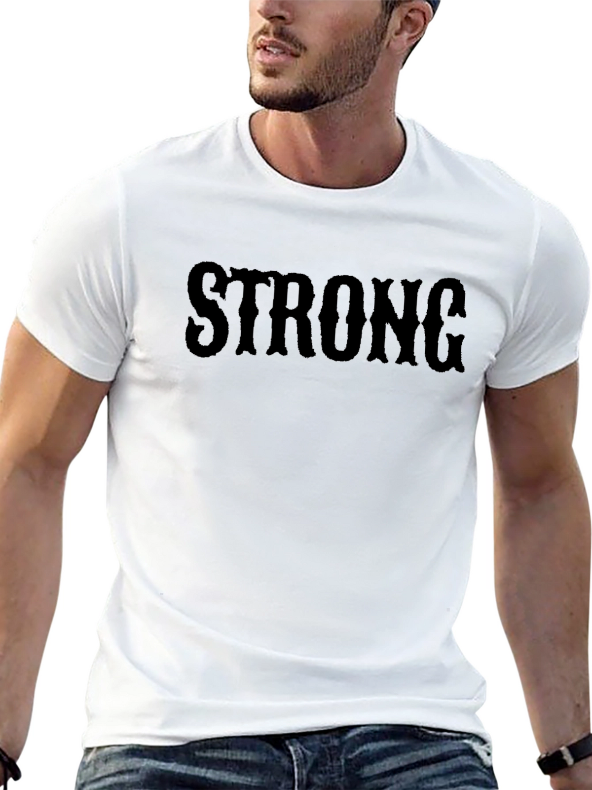 Strong Black Graphic Tee