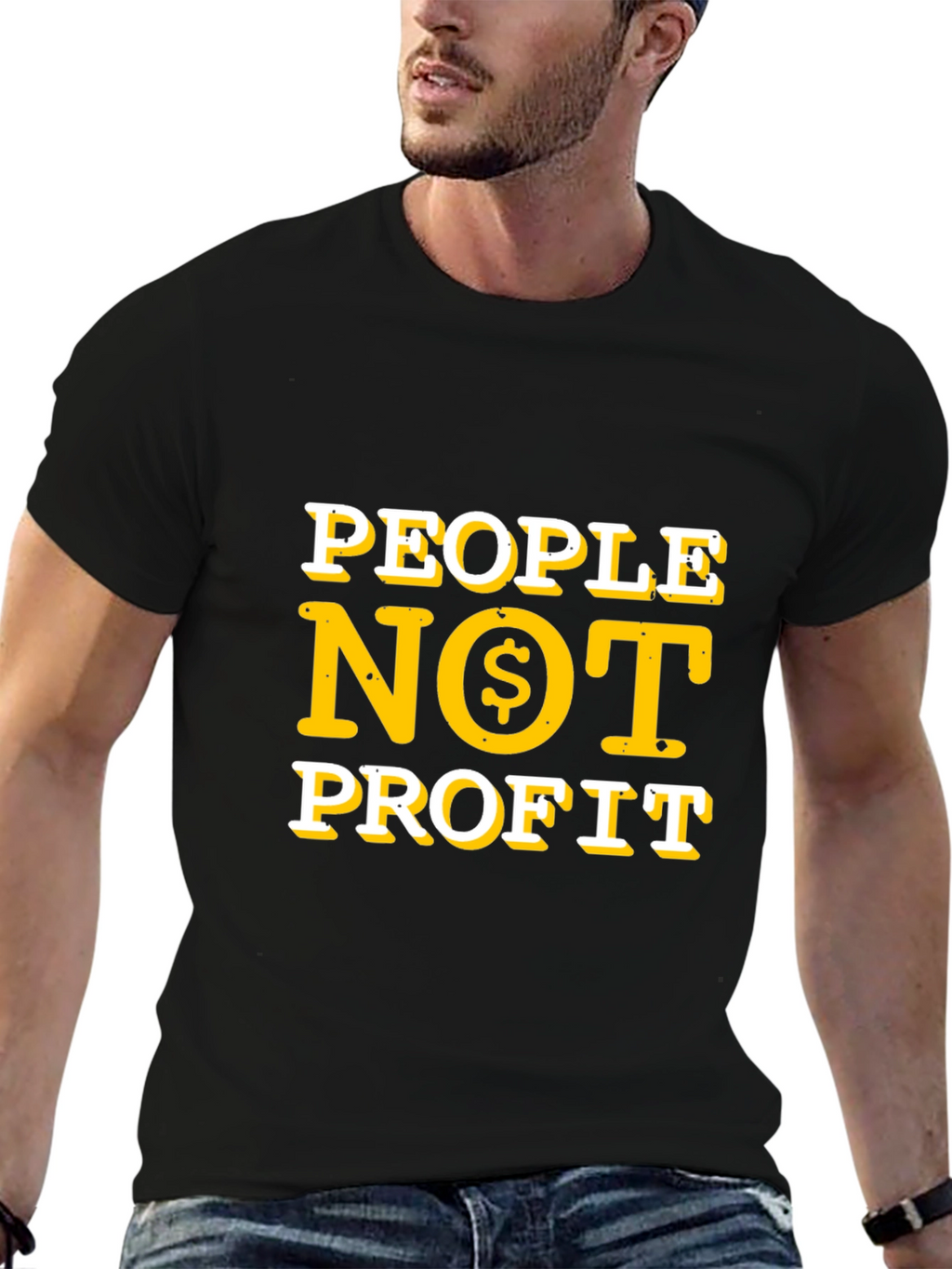 People Not Profit T-Shirt - Black