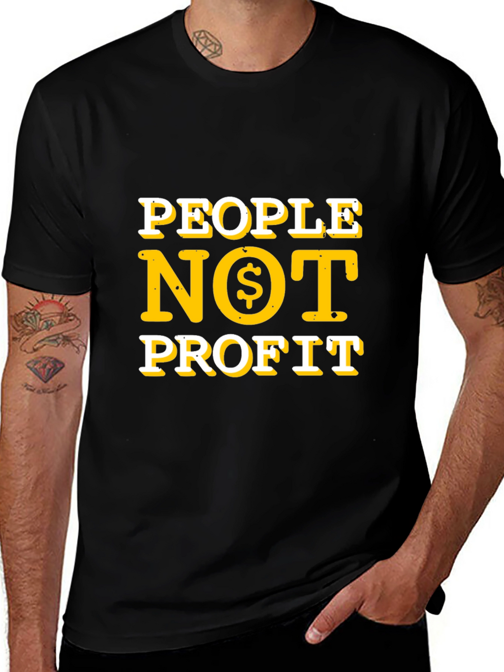 People Not Profit T-Shirt - Black