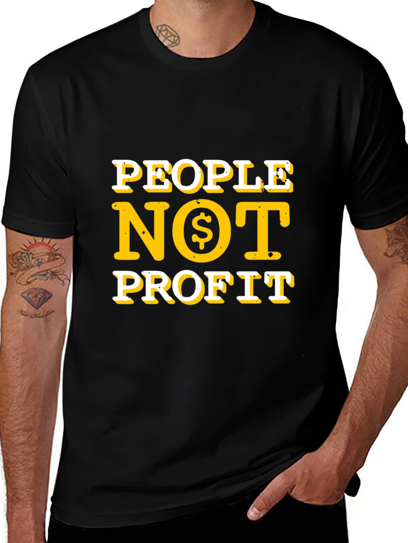 People Not Profit T-Shirt - Black