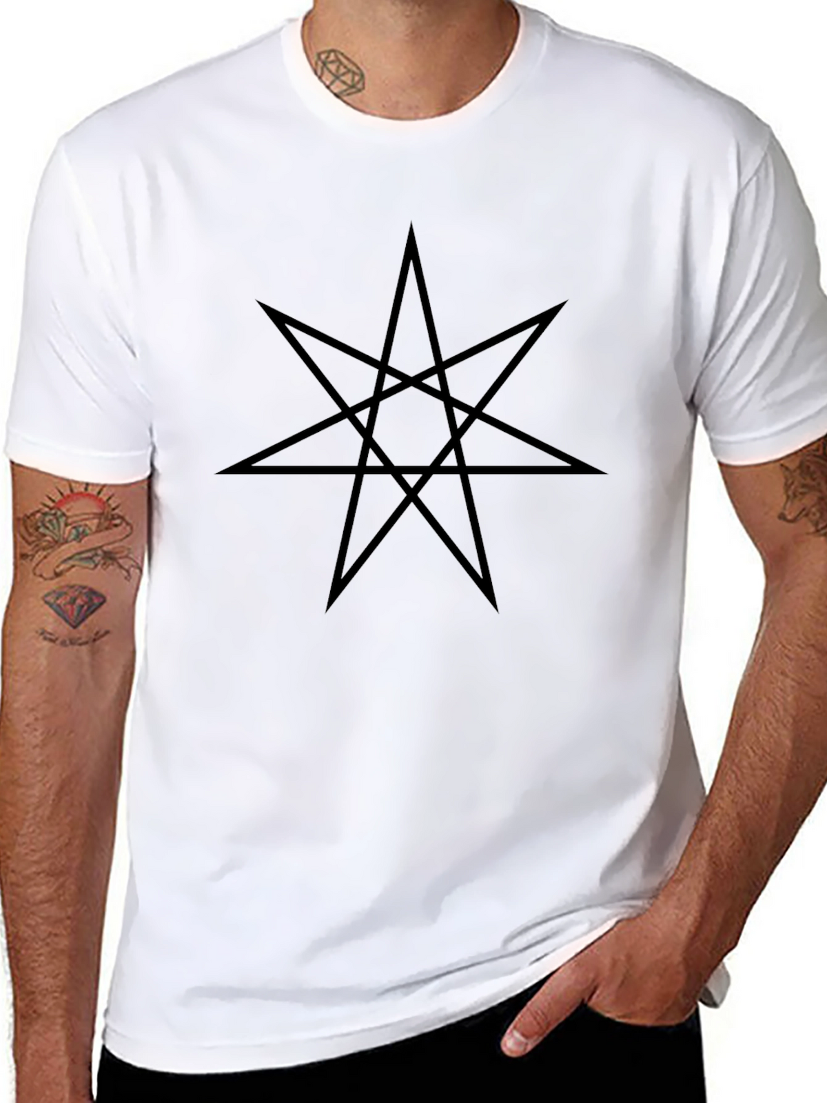 Black T-Shirt with Enneagram Star