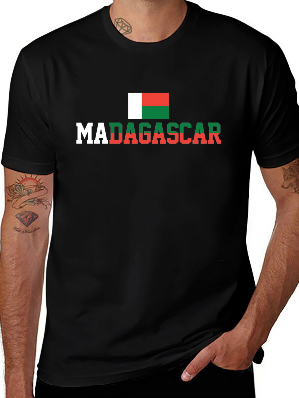 Madagascar Flag Graphic T-Shirt