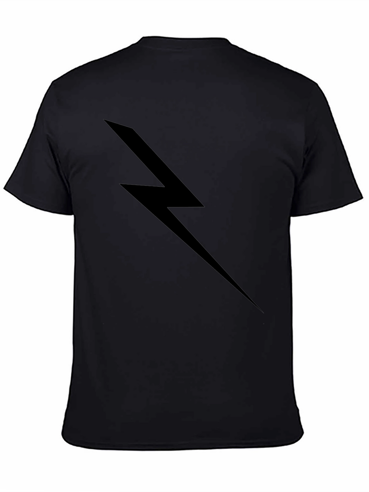 Black Lightning Bolt Graphic T-Shirt