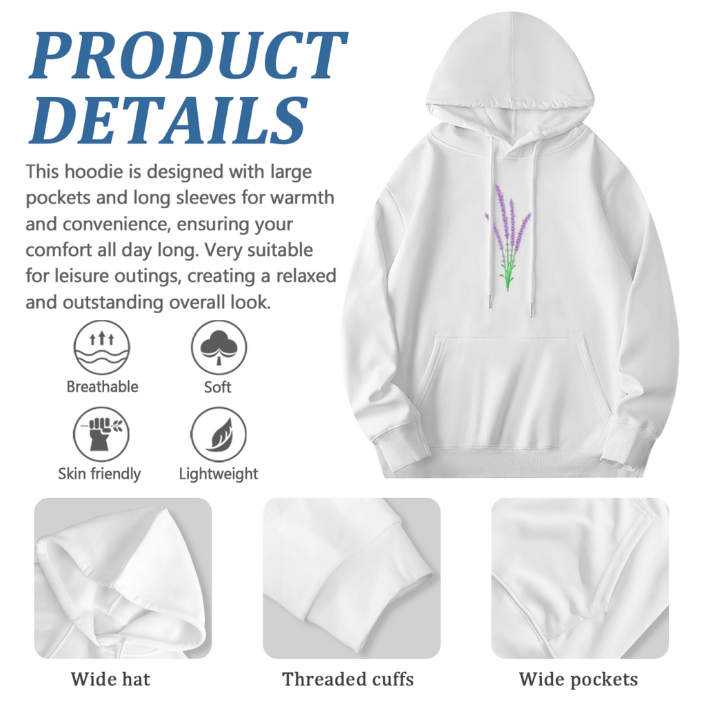 Lavender Minimalist Hoodie