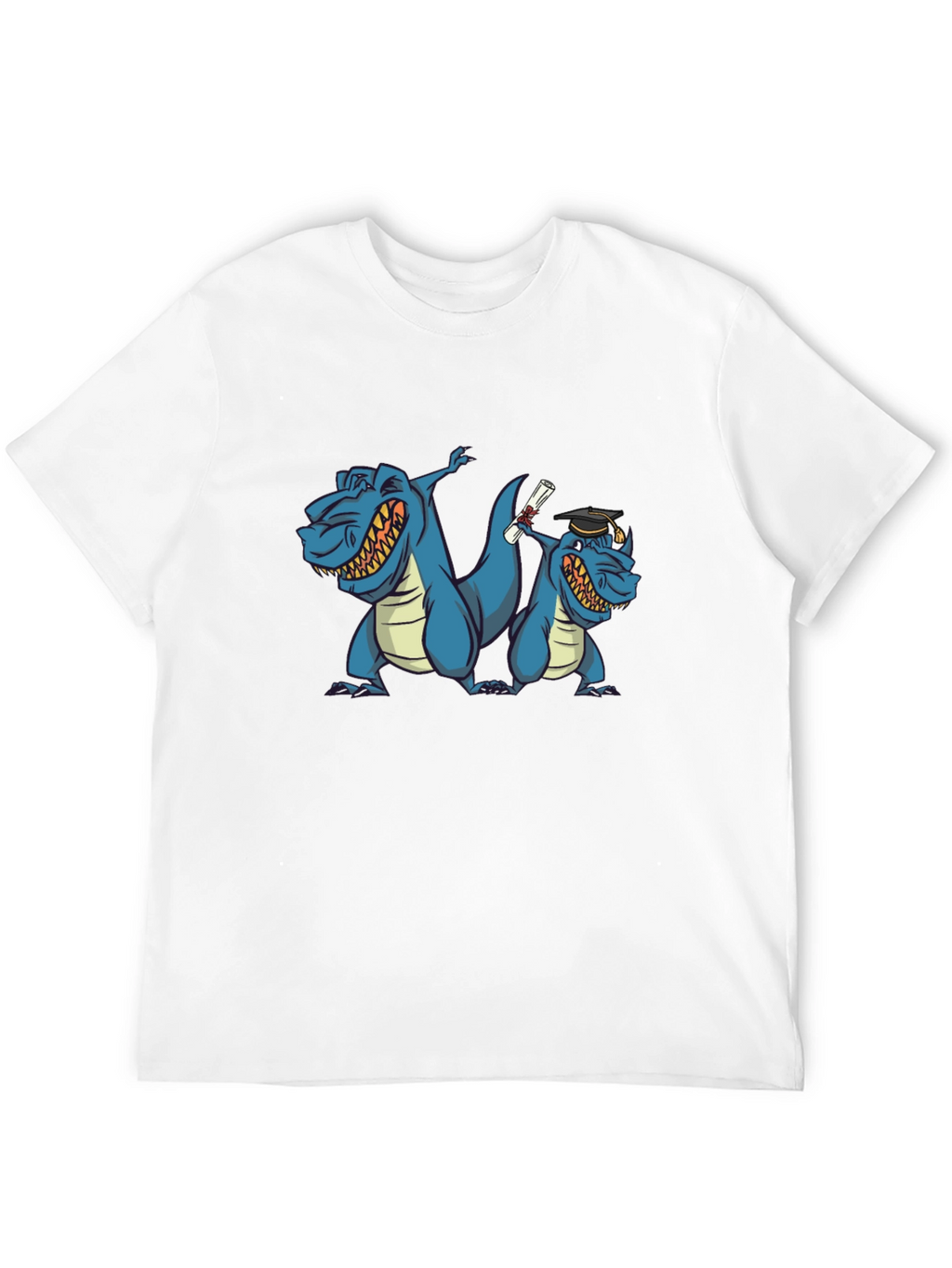 Funny Dinosaur Graduation Black T-Shirt