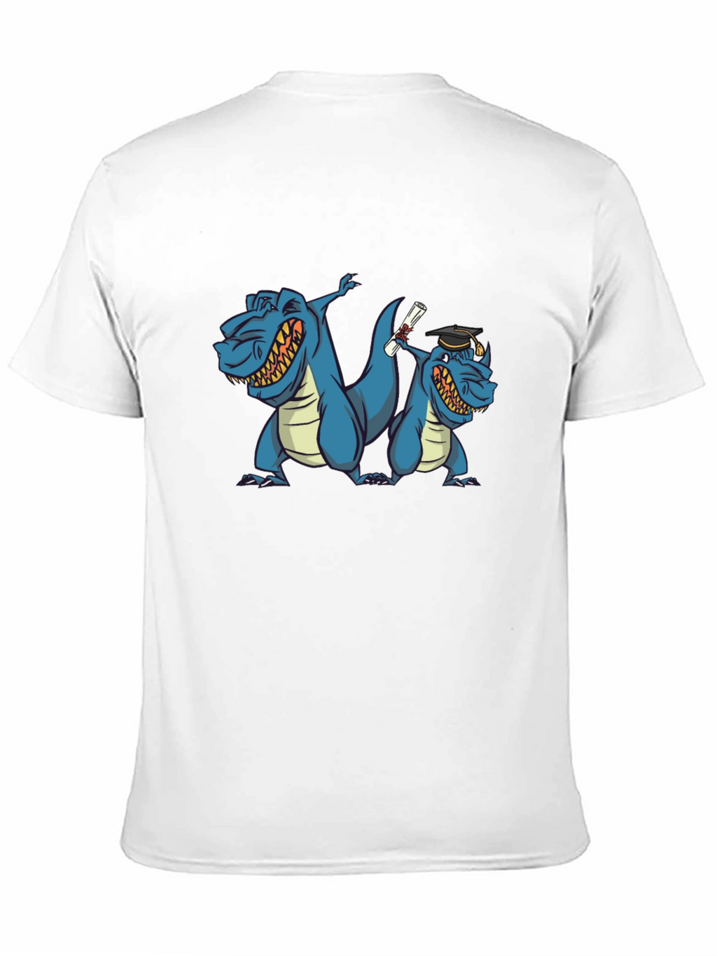 Funny Dinosaur Graduation Black T-Shirt