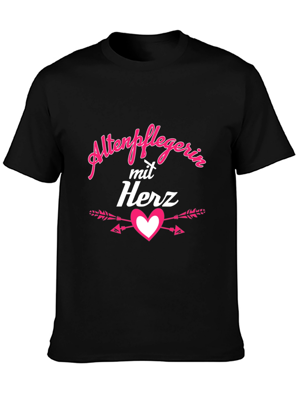 Altenpflegerin mit Herz Black T-Shirt