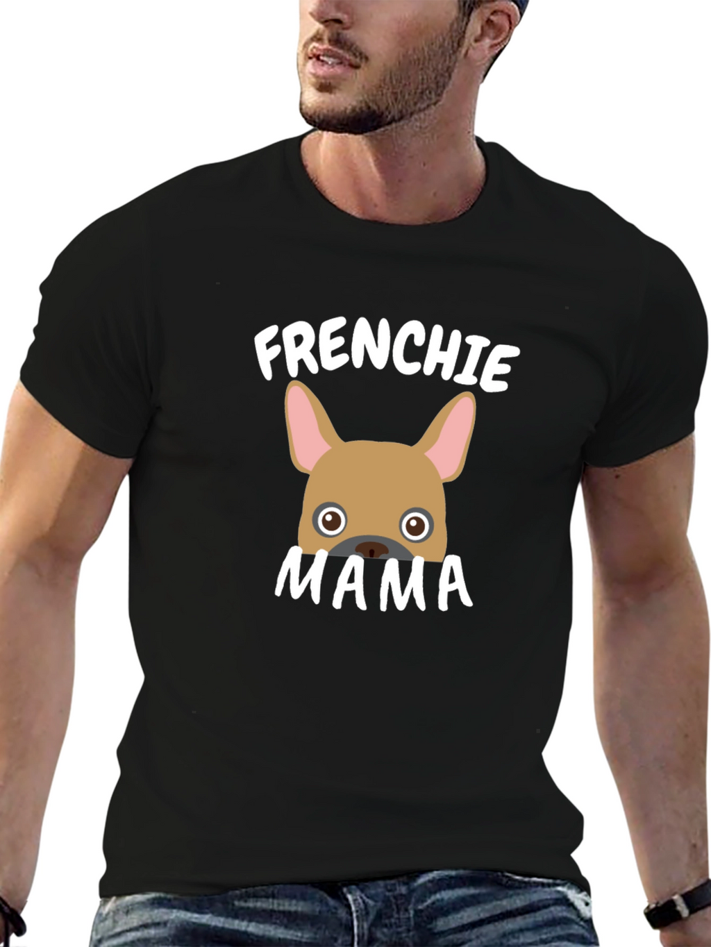 Frenchie Mama Black T-Shirt