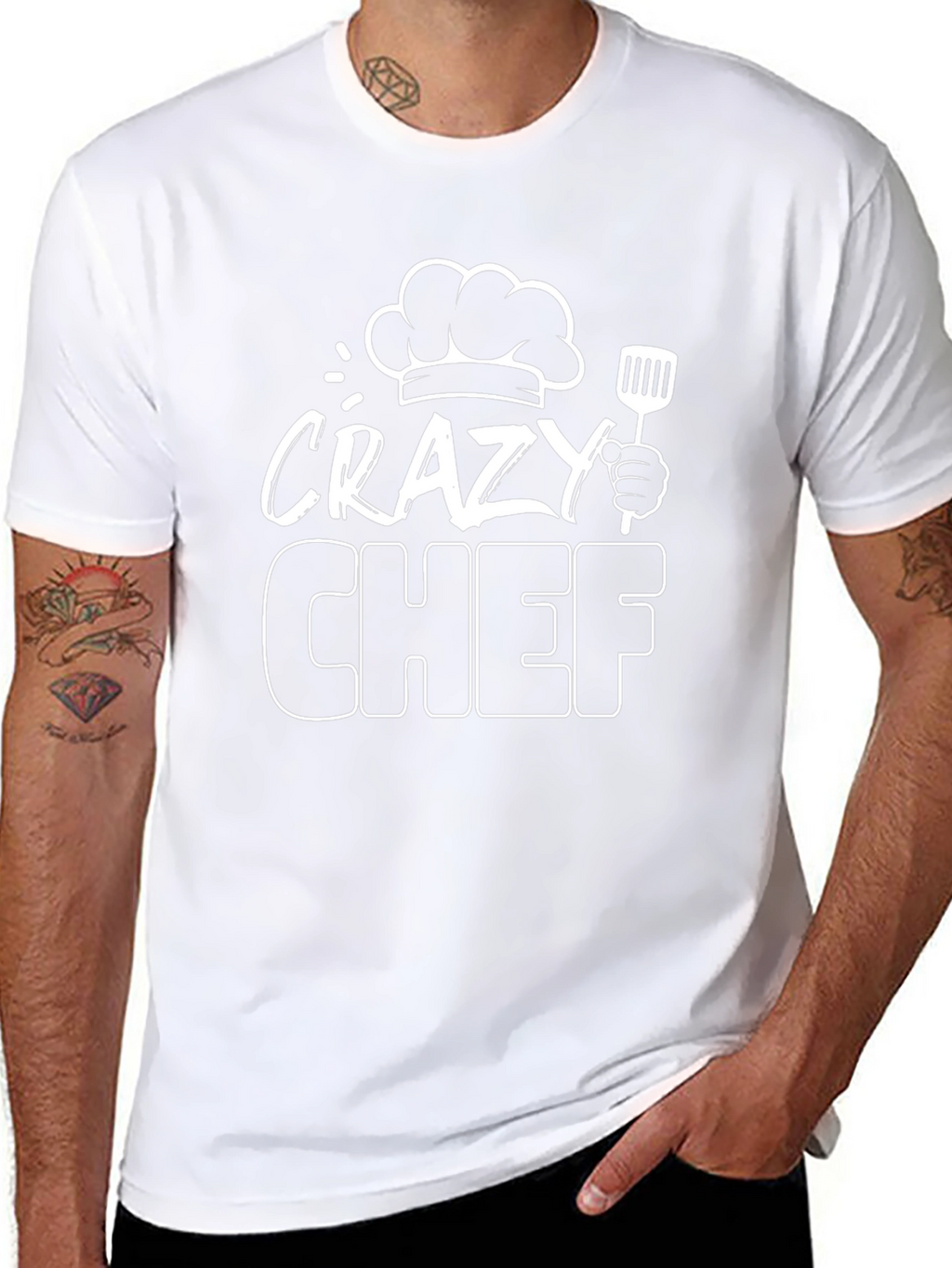 Crazy Chef Black T-Shirt - Funny Culinary Tee