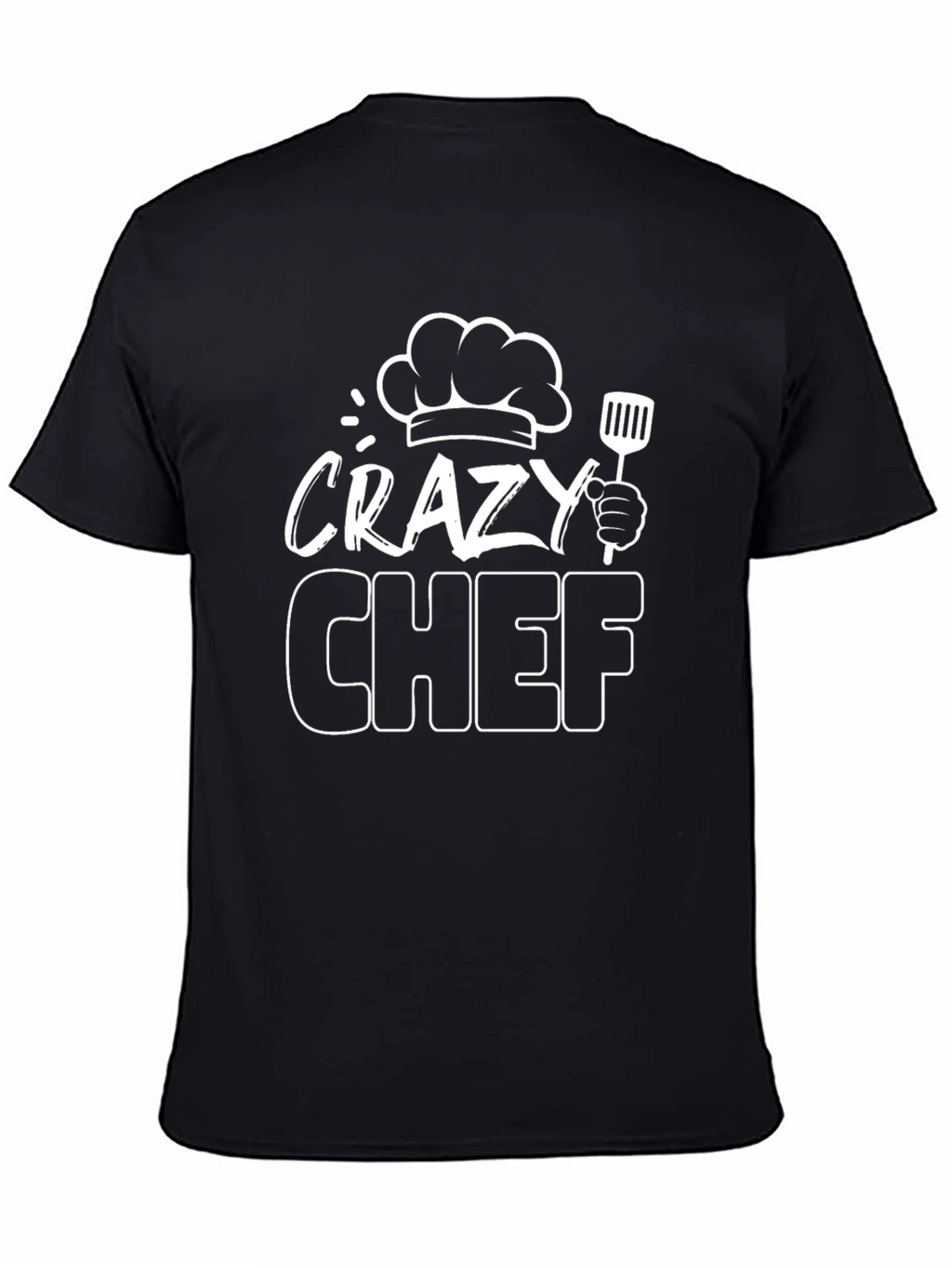Crazy Chef Black T-Shirt - Funny Culinary Tee