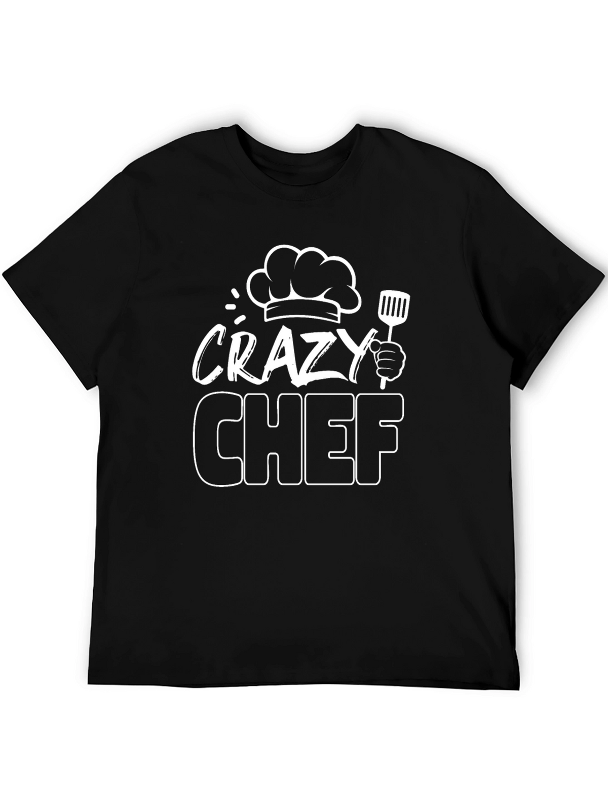 Crazy Chef Black T-Shirt - Funny Culinary Tee