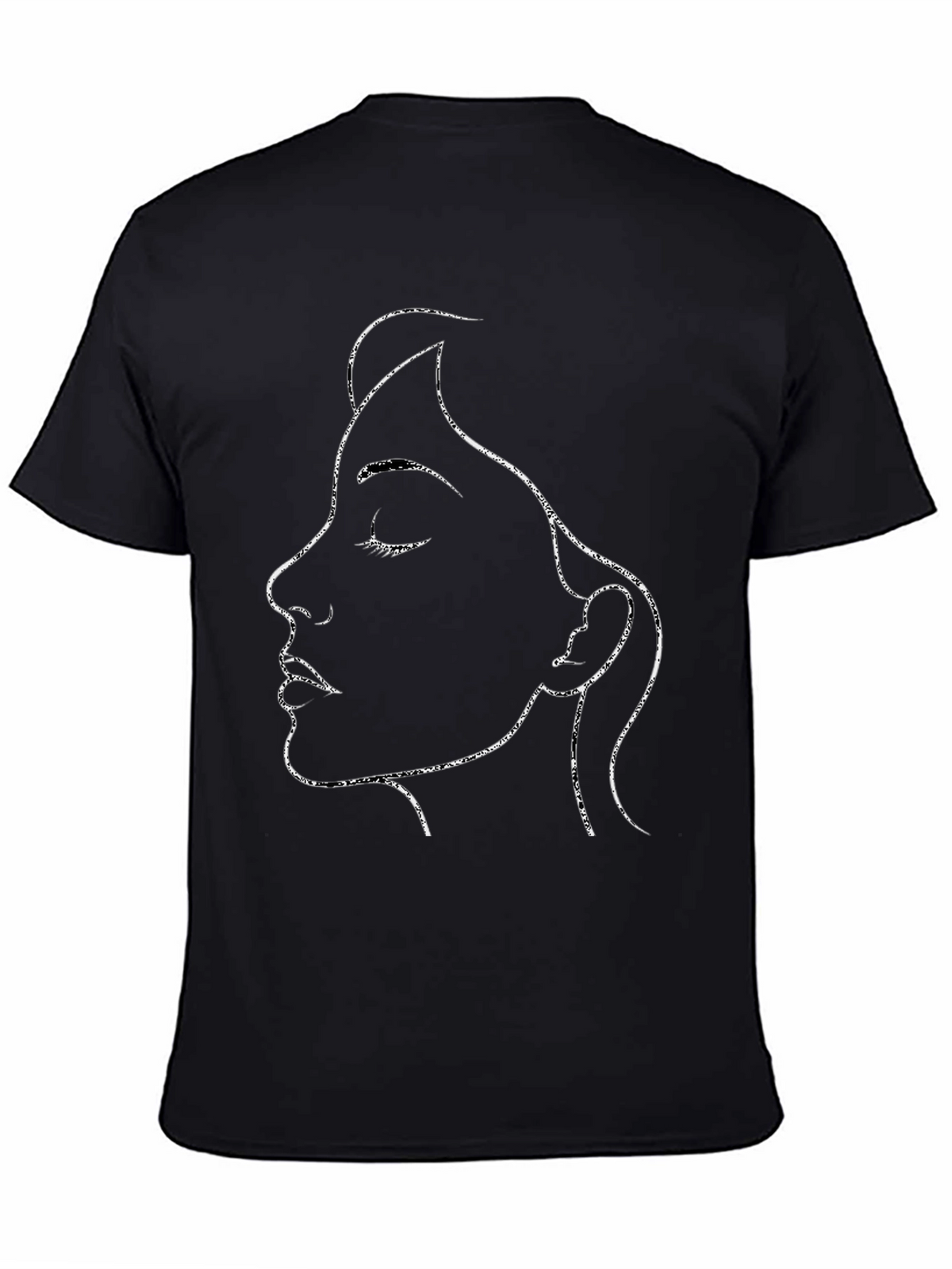 Womans Profile Line Art Graphic T-Shirt