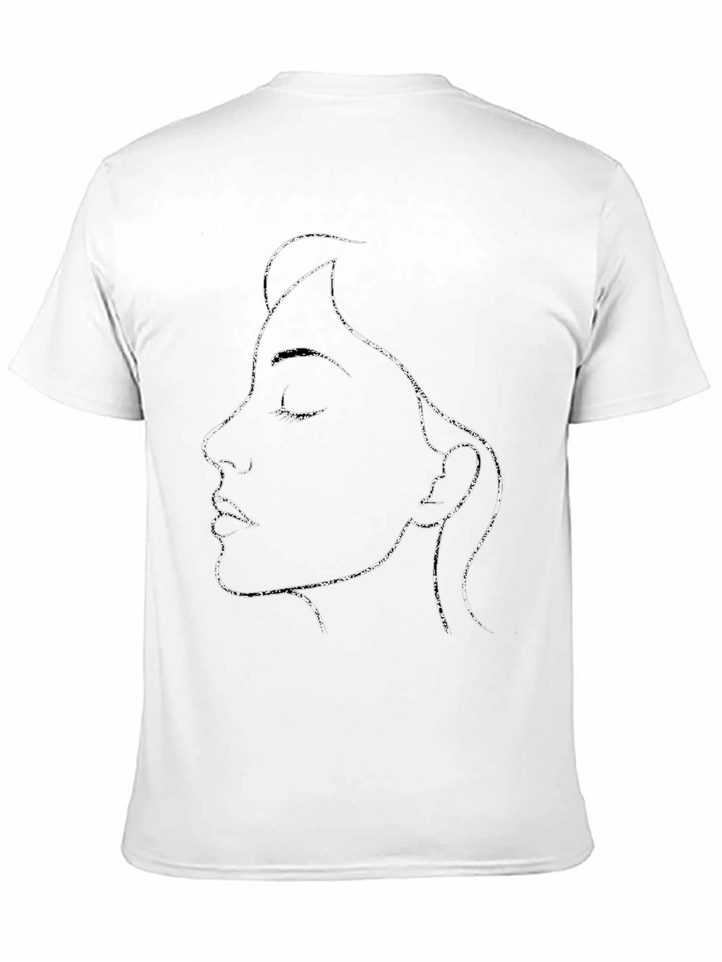 Womans Profile Line Art Graphic T-Shirt