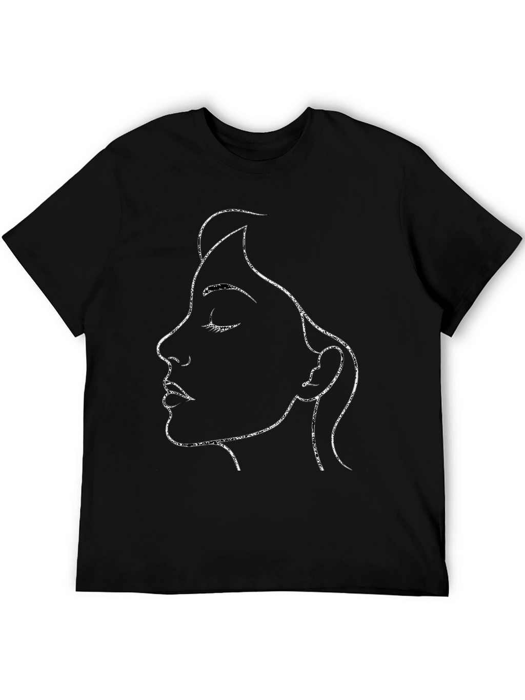 Womans Profile Line Art Graphic T-Shirt