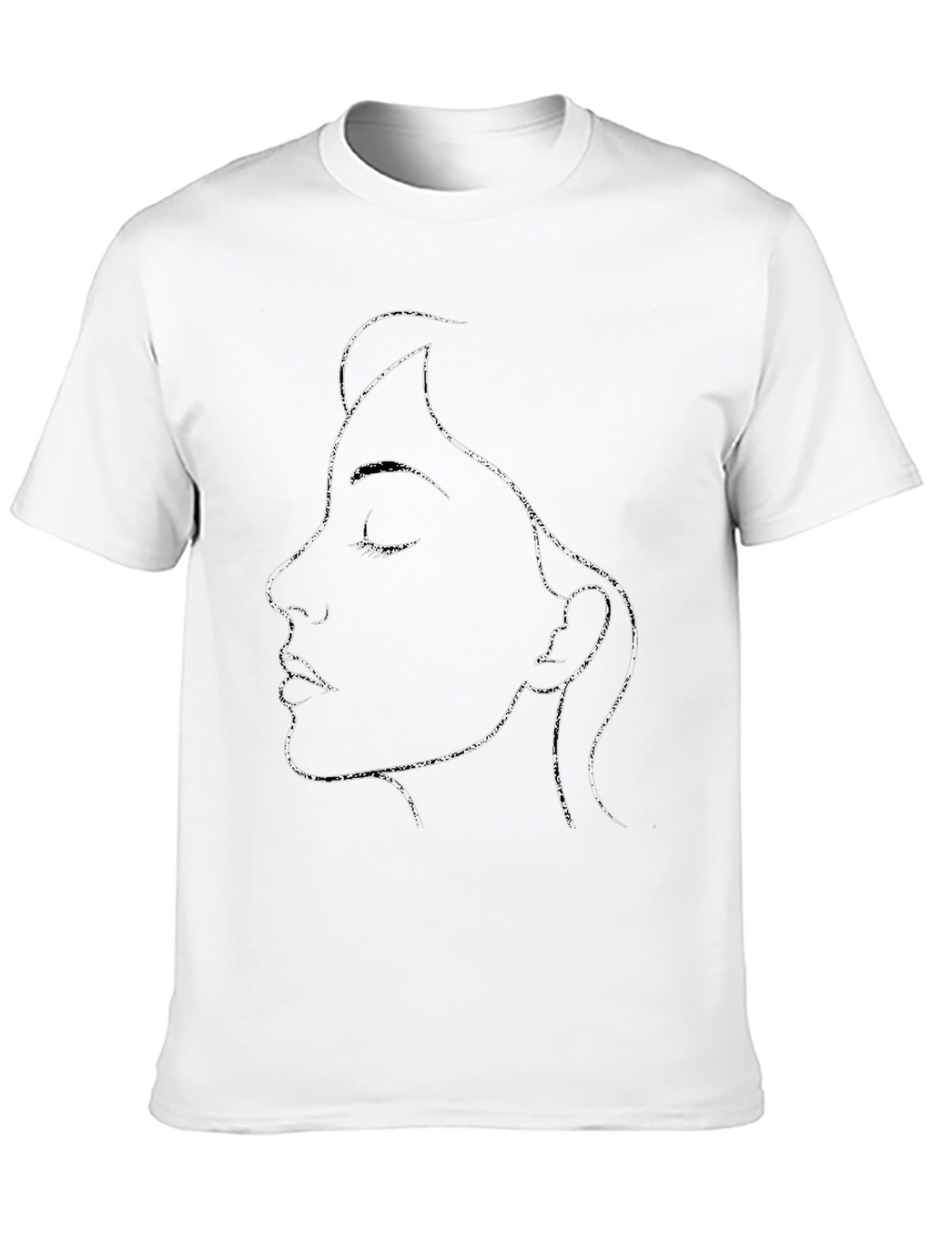 Womans Profile Line Art Graphic T-Shirt