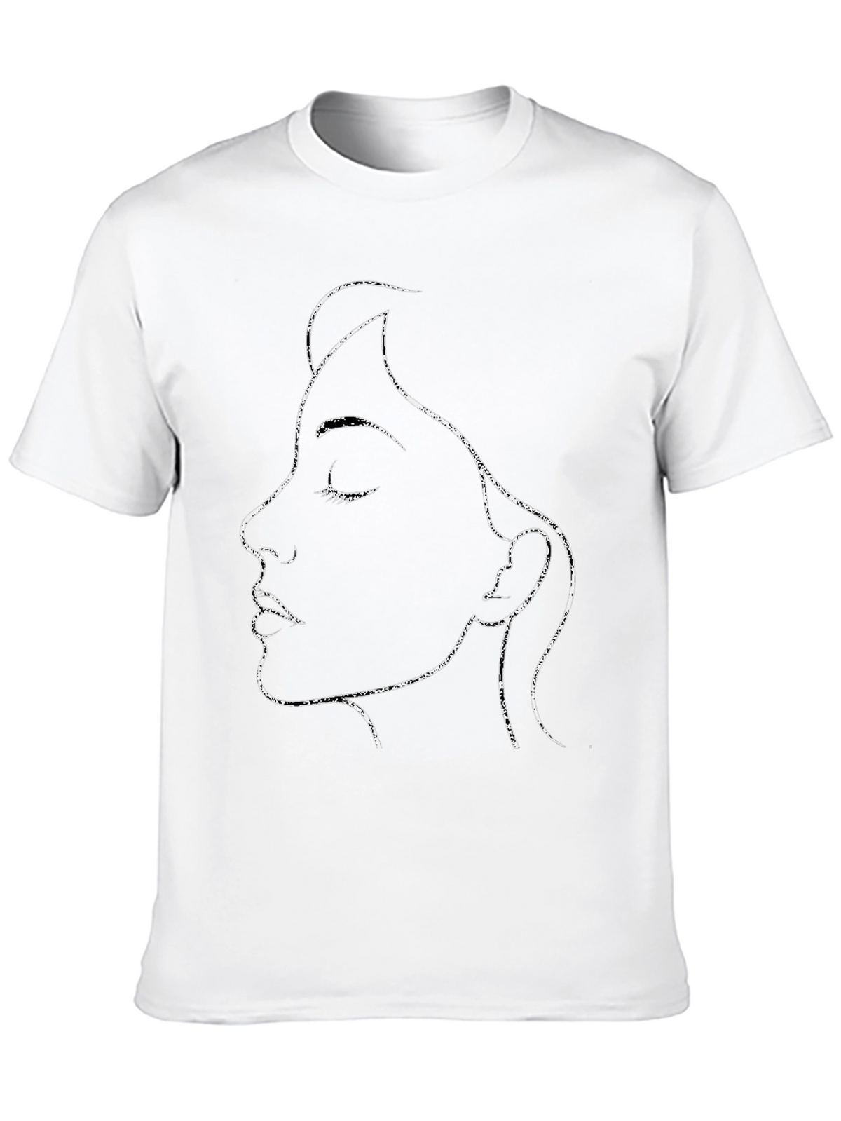 Womans Profile Line Art Graphic T-Shirt