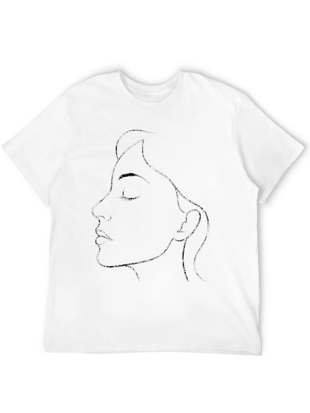 Womans Profile Line Art Graphic T-Shirt