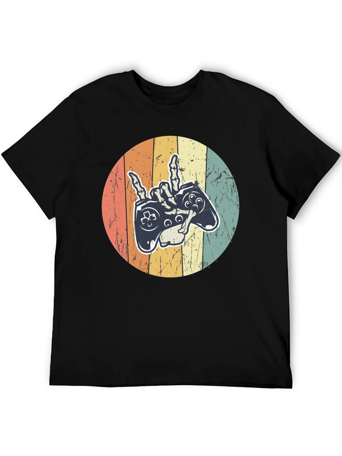 Gamer Skeleton Hand Graphic Tee