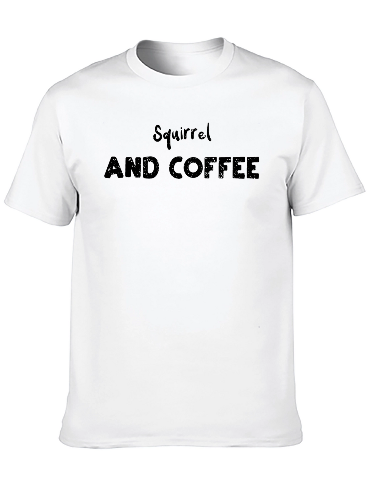 Squirrel and Coffee Black Graphic Tee