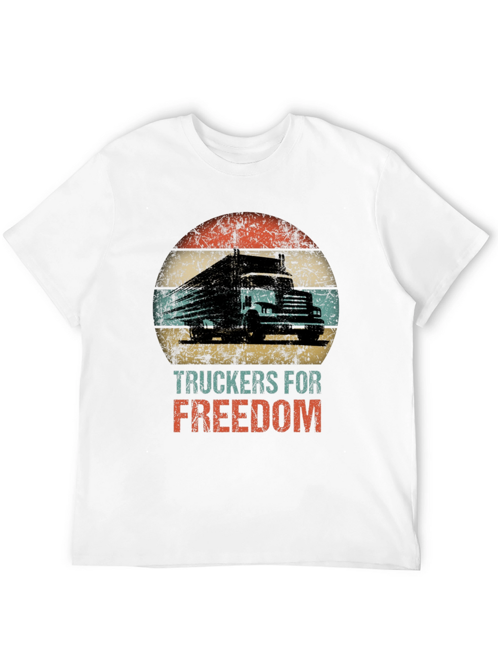 Truckers for Freedom Graphic Tee - Black Cotton