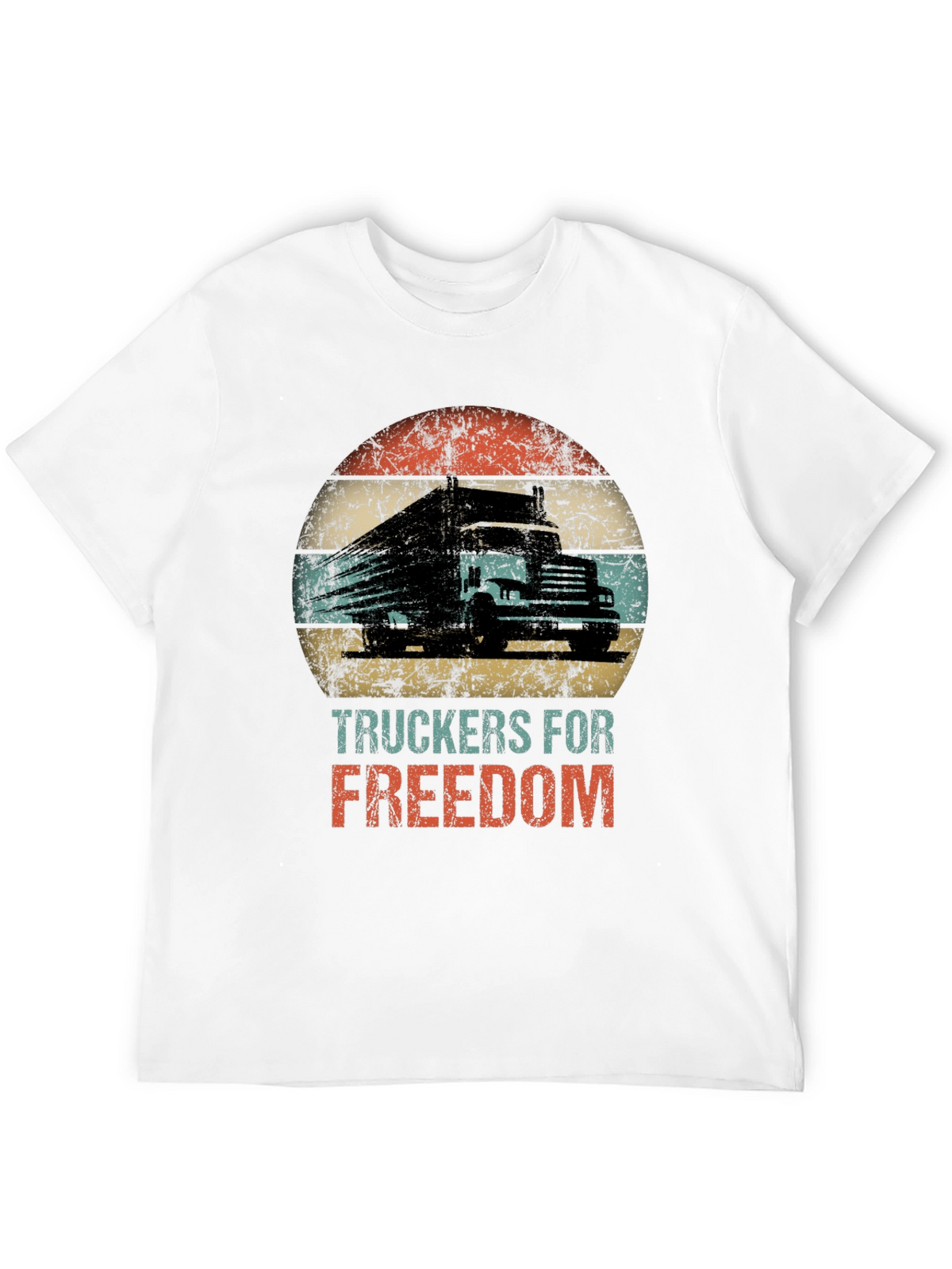 Truckers for Freedom Graphic Tee - Black Cotton