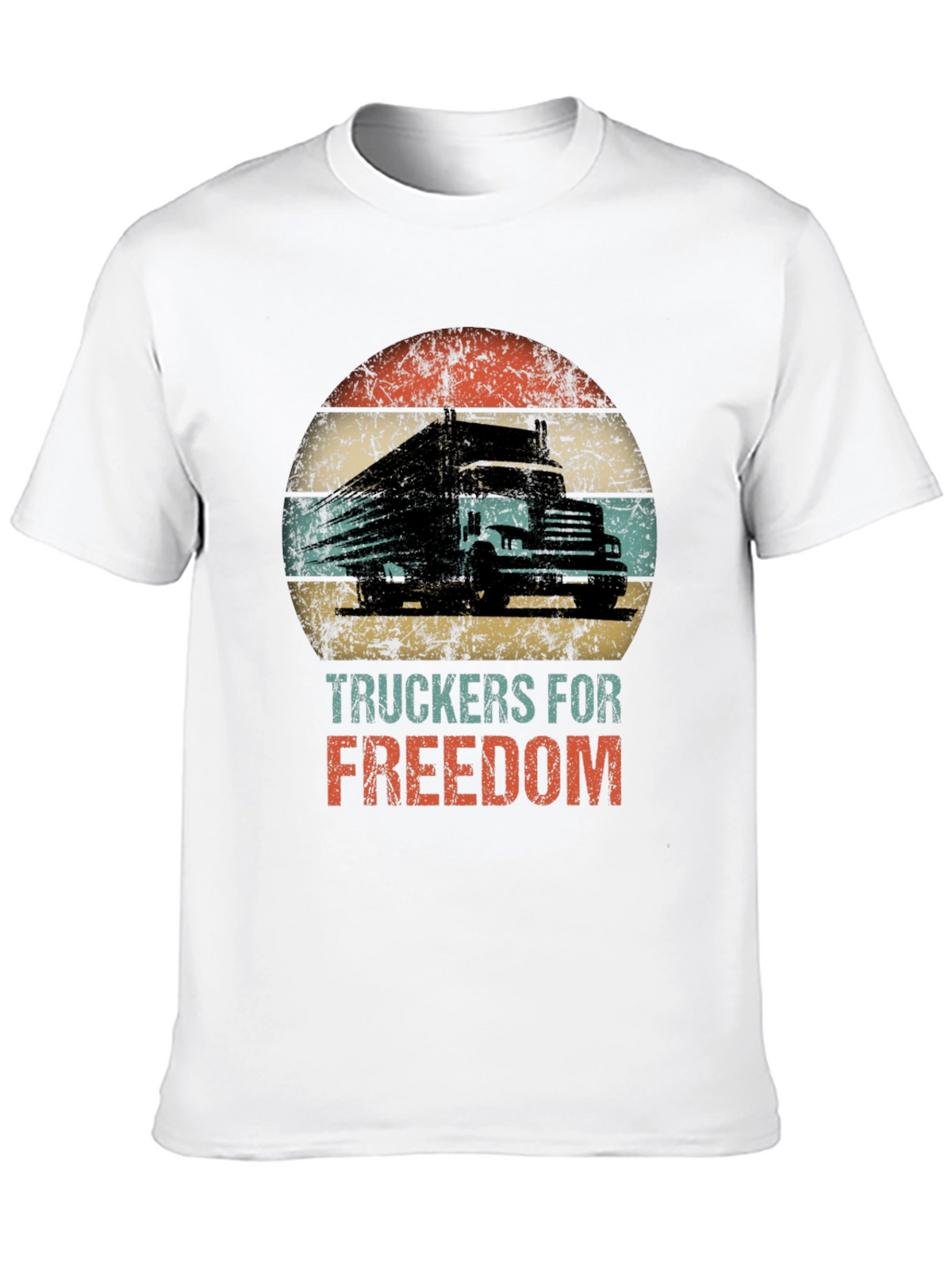 Truckers for Freedom Graphic Tee - Black Cotton