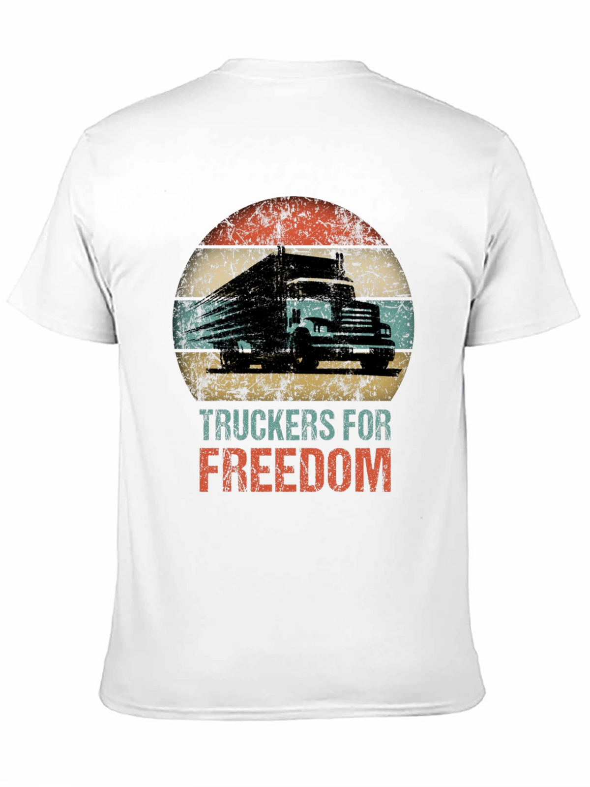 Truckers for Freedom Graphic Tee - Black Cotton
