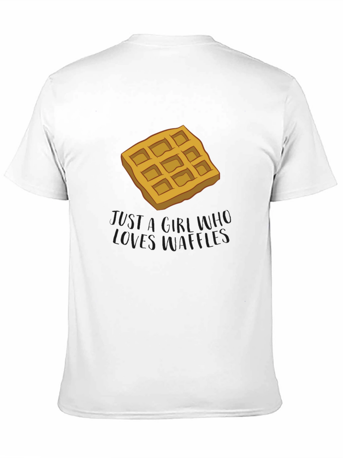 Waffle Lover T-Shirt - Black Cotton Blend Tee