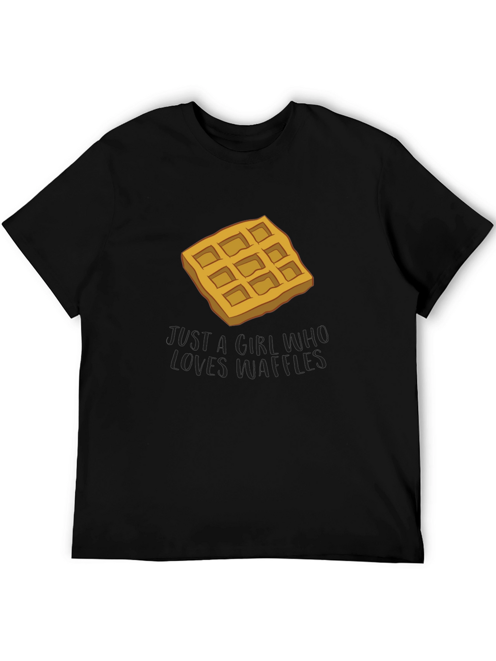 Waffle Lover T-Shirt - Black Cotton Blend Tee