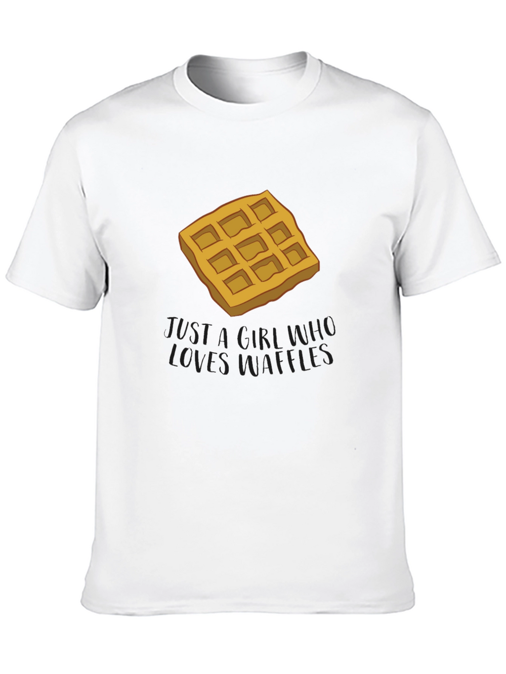 Waffle Lover T-Shirt - Black Cotton Blend Tee