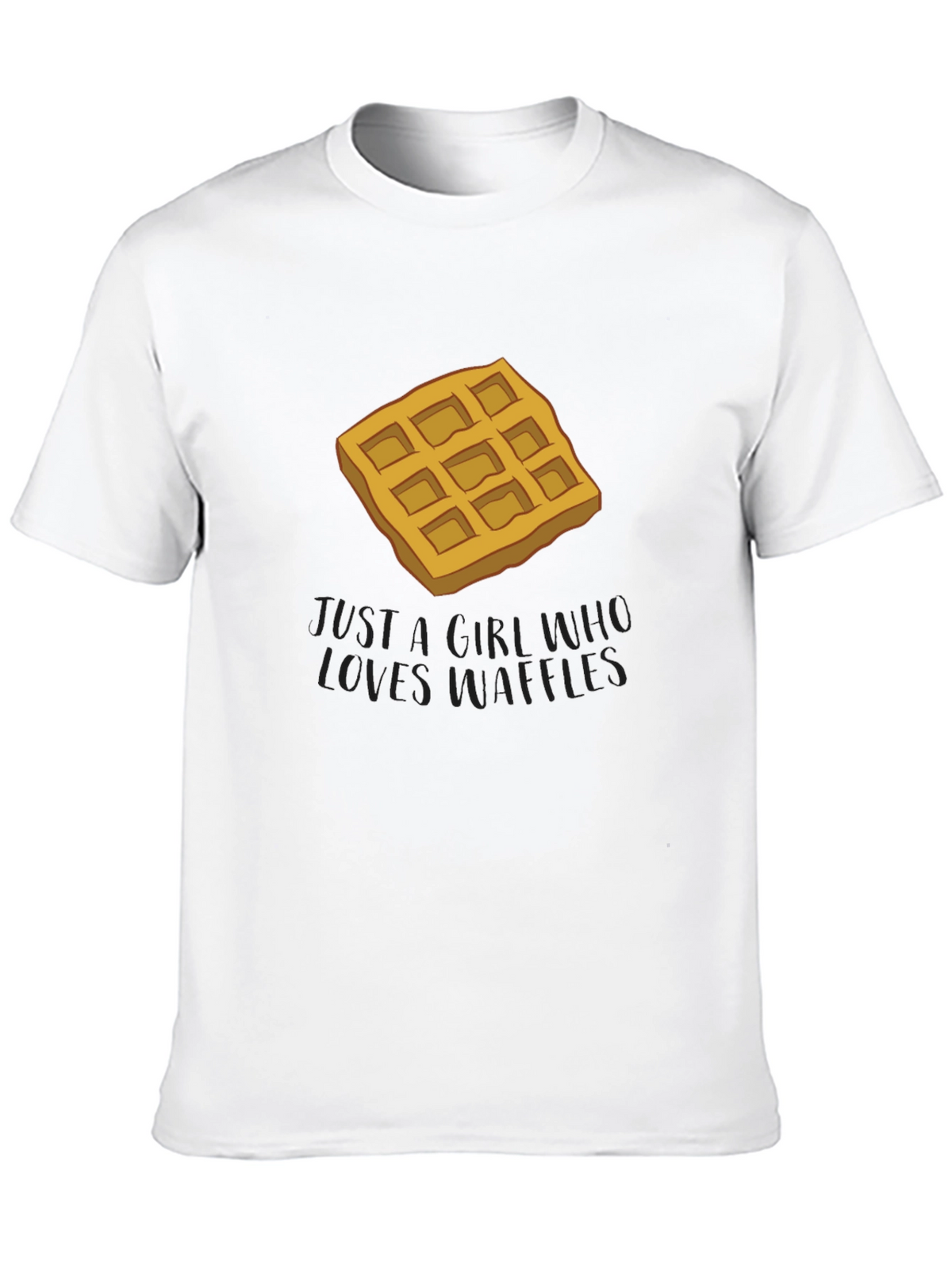 Waffle Lover T-Shirt - Black Cotton Blend Tee