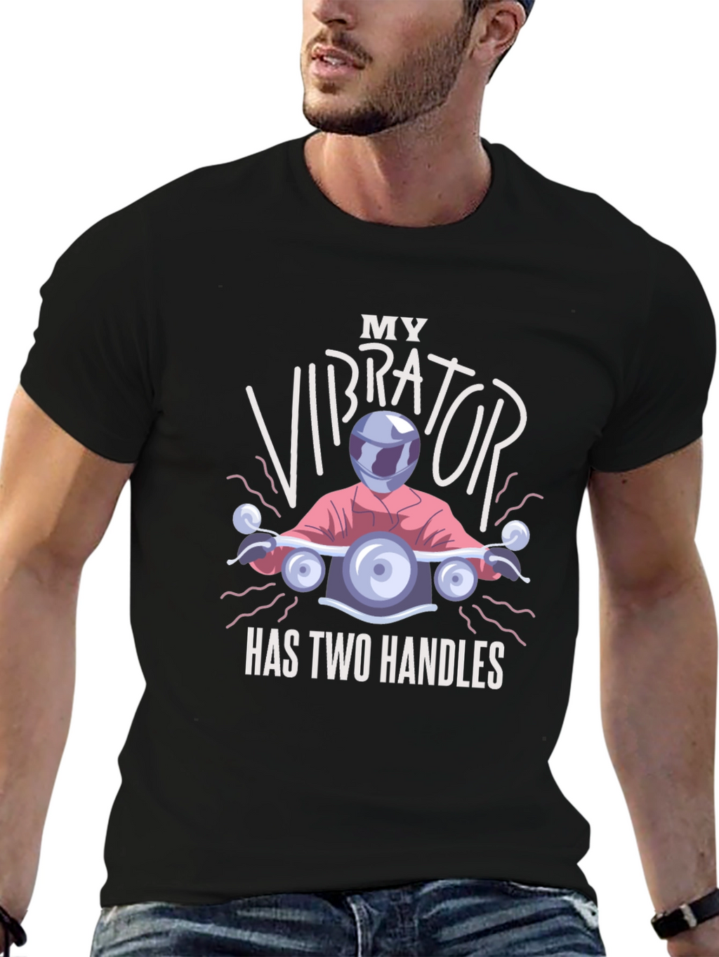 Funny Motorcycle Vibrator T-Shirt