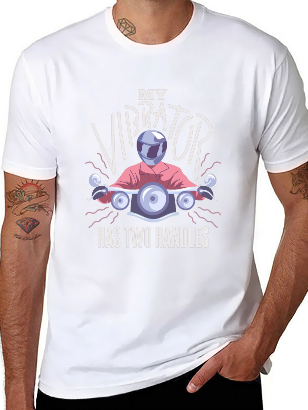 Funny Motorcycle Vibrator T-Shirt
