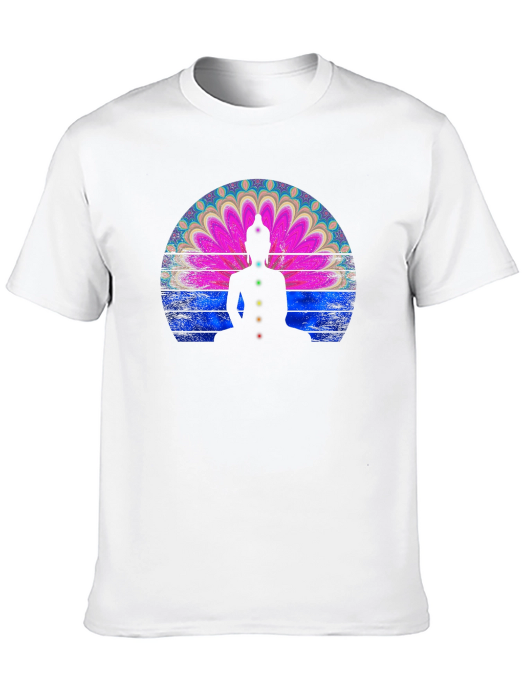 Chakra Buddha Graphic T-Shirt - Meditative Style
