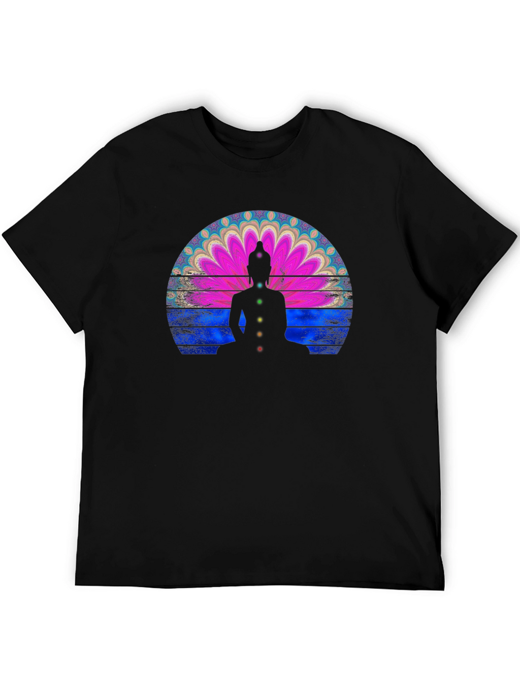 Chakra Buddha Graphic T-Shirt - Meditative Style