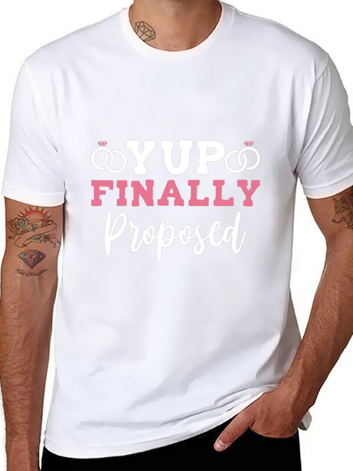 Yup! Finally Proposed Black Graphic Tee