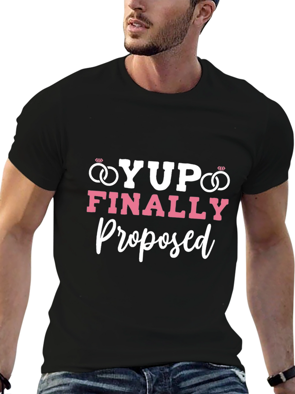 Yup! Finally Proposed Black Graphic Tee