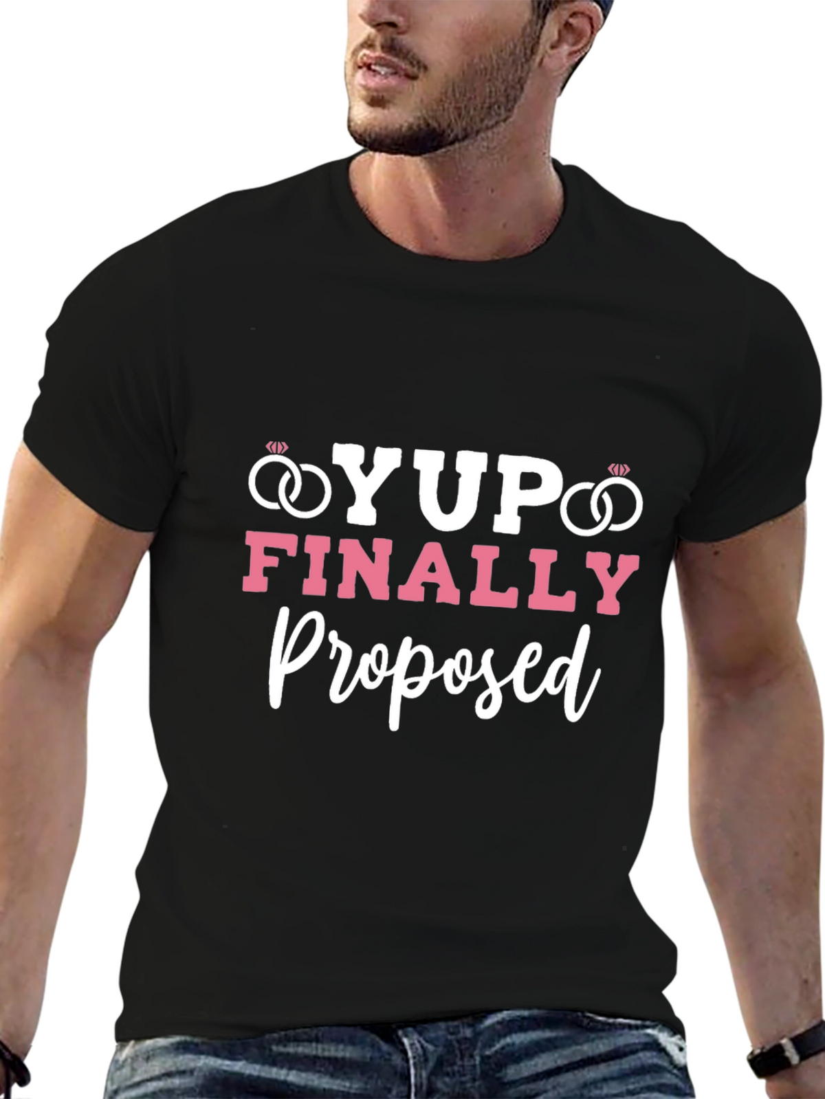 Yup! Finally Proposed Black Graphic Tee