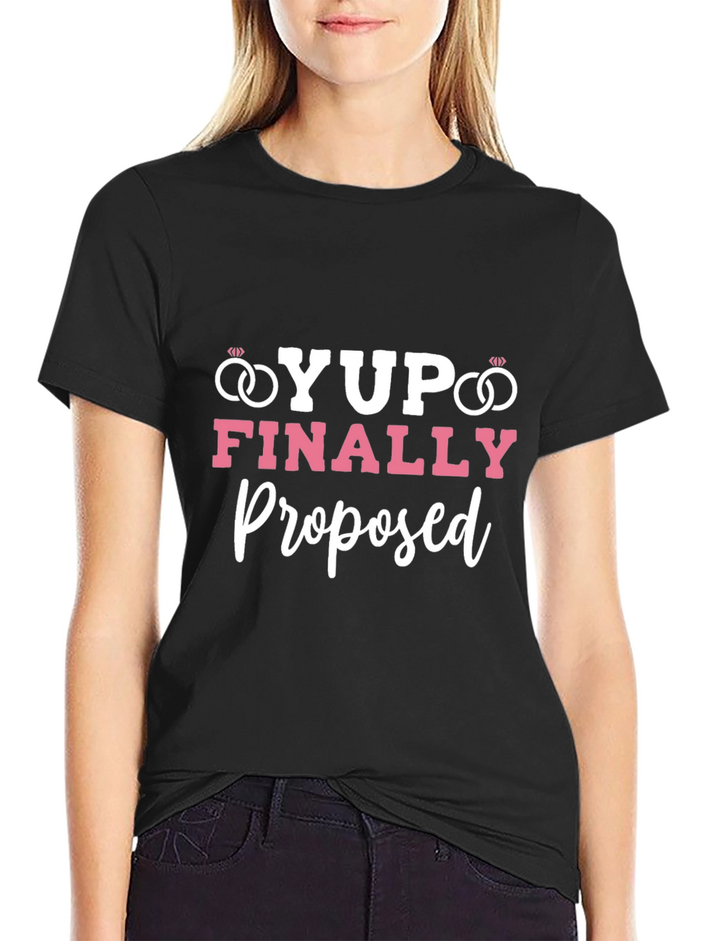 Yup! Finally Proposed Black Graphic Tee
