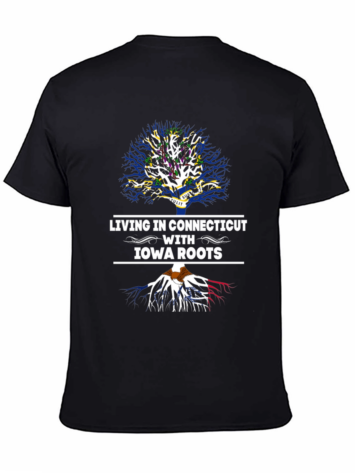 Living in Connecticut with Iowa Roots T-Shirt