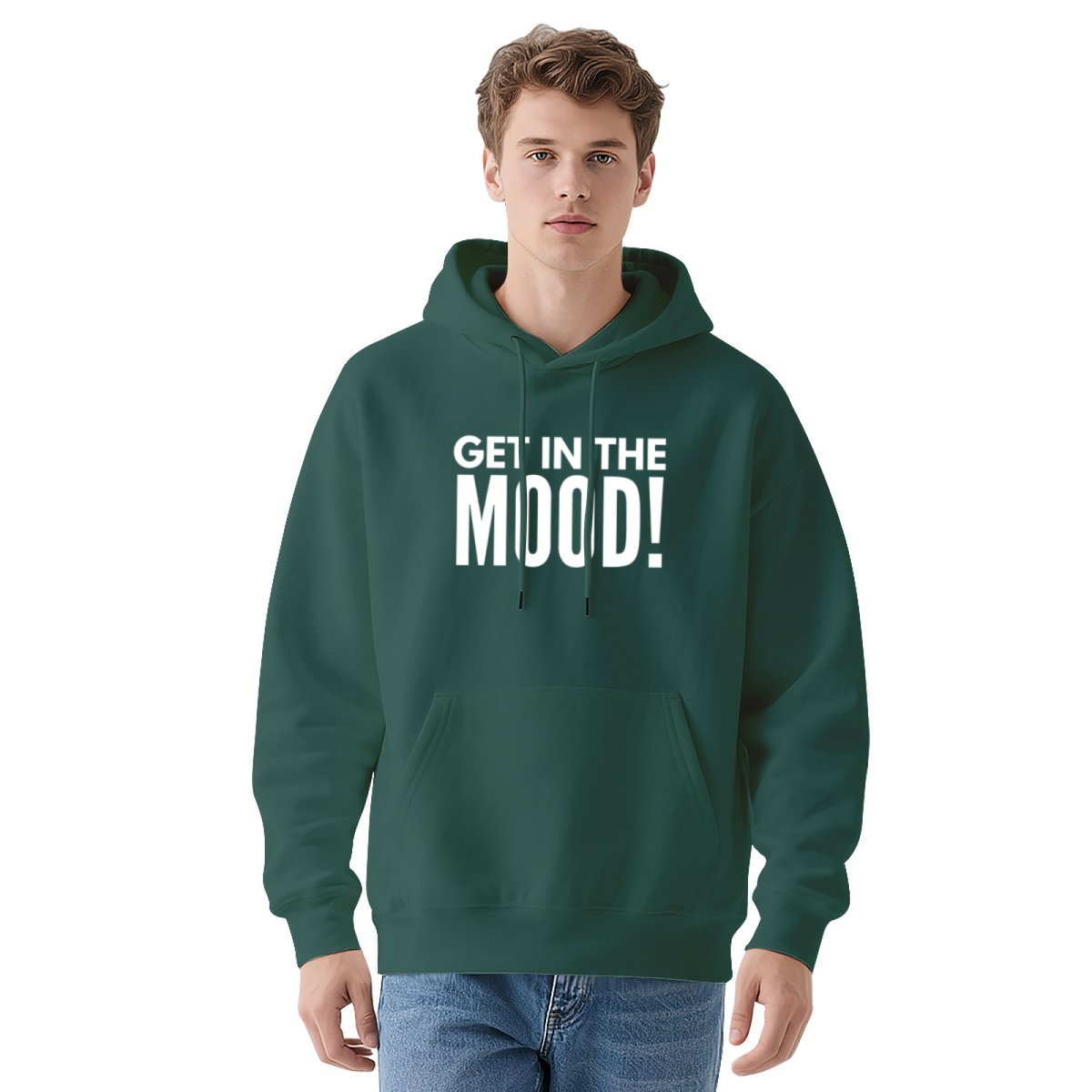 "GET IN THE MOOD!" Graphic Hoodie