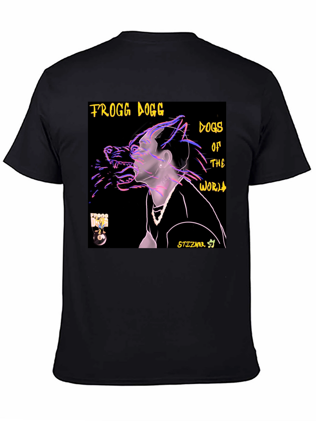 Frogg Dogg Dogs of the World Black T-Shirt